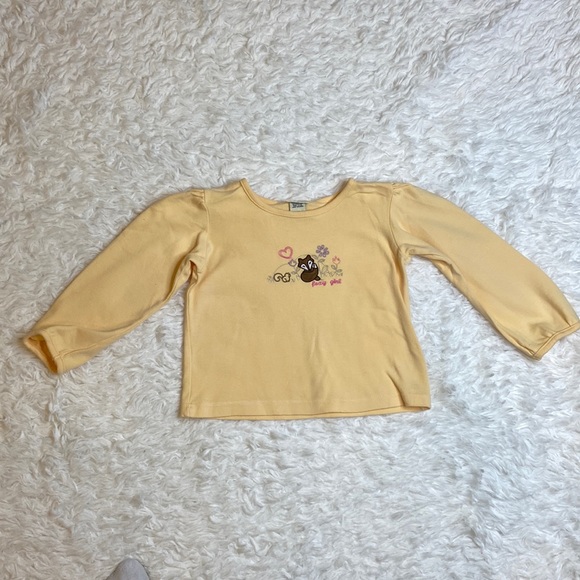 Cherokee Yellow Foxy Girl Long Sleeved Tee Shirt - Picture 2 of 5